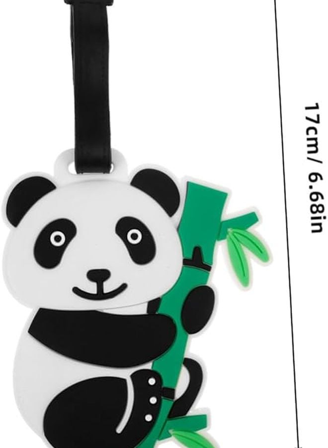 Panda Luggage Tags Sturdy PVC Travel Baggage Identifiers For Adults Kids - Image 2